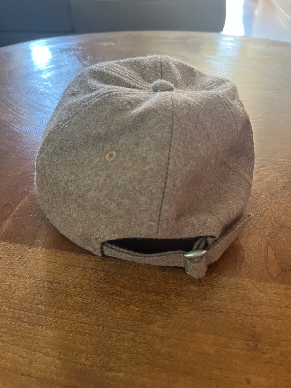 Wool Baseball Cap in Taupe - Picture 2 of 5